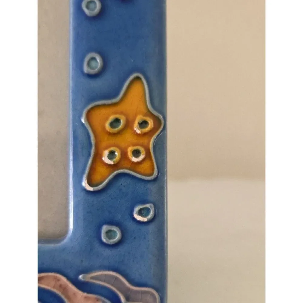 Ceramic Ocean-Themed Photo Frame